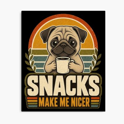 Pug Retro Design Poster