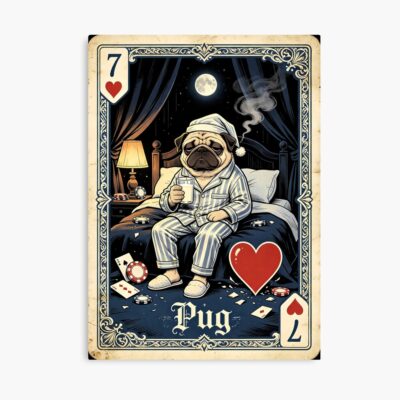 Pug Classic Illustration Poster
