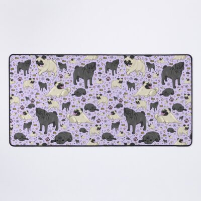 Pug Retro Design Mouse Pad
