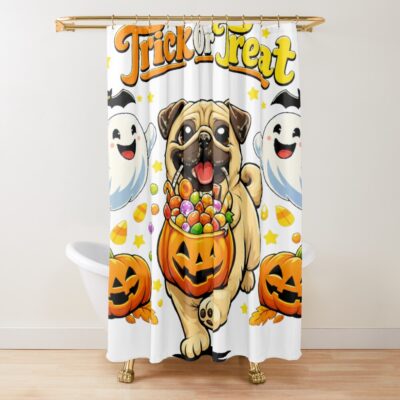 Pug Graphic Design Shower Curtain