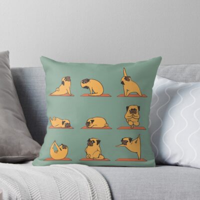 Pug Heritage Design Throw Pillow