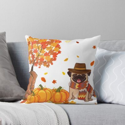 Pug Legacy Design Throw Pillow